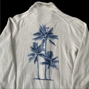 Tommy Bahama Palm Perfection Shawl Cardigan Sweater Size XL $198